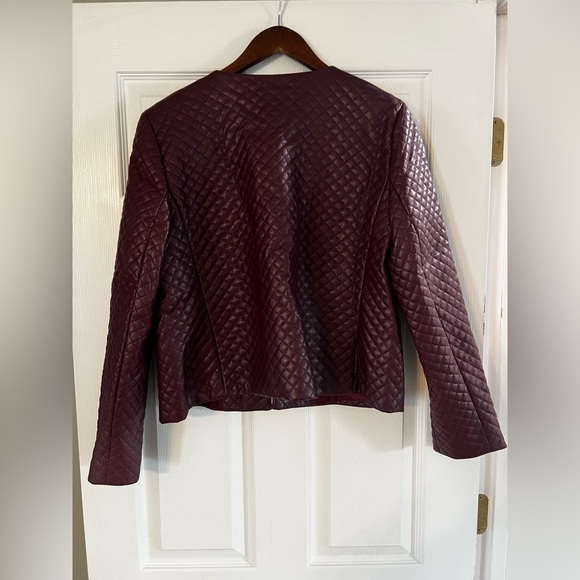 Talbots Quilted Plum Blazer - Picture 2 of 3